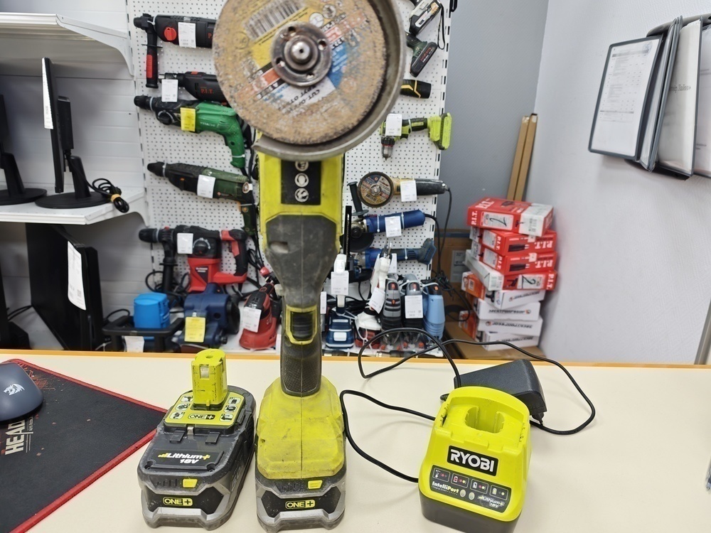 Угловая шлифмашина Ryobi ONE+ RAG18125