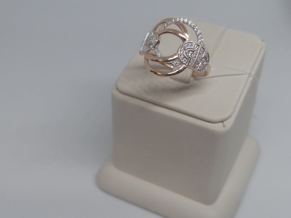 КОЛЬЦО С КАМНЯМИ (Au 585)