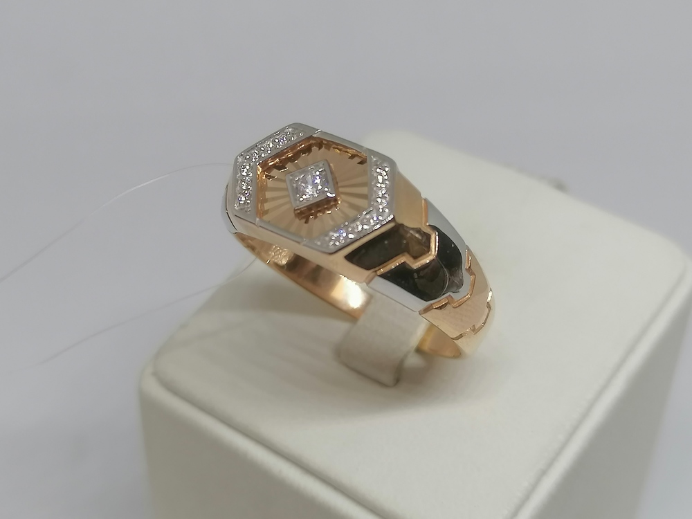 ПЕЧАТКА С КАМНЯМИ (Au 585)