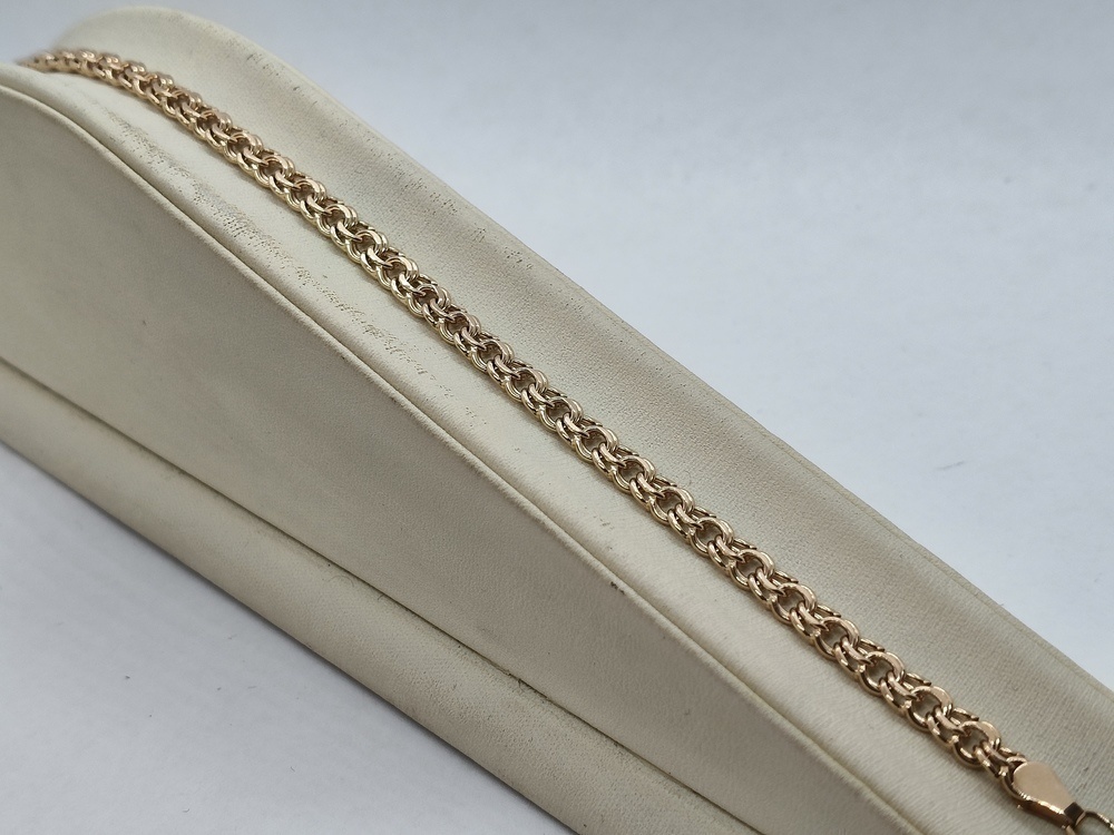 БЛБ585 БРАСЛЕТ ПОЛНОВЕСНЫЙ Бисмарк (Au 585)