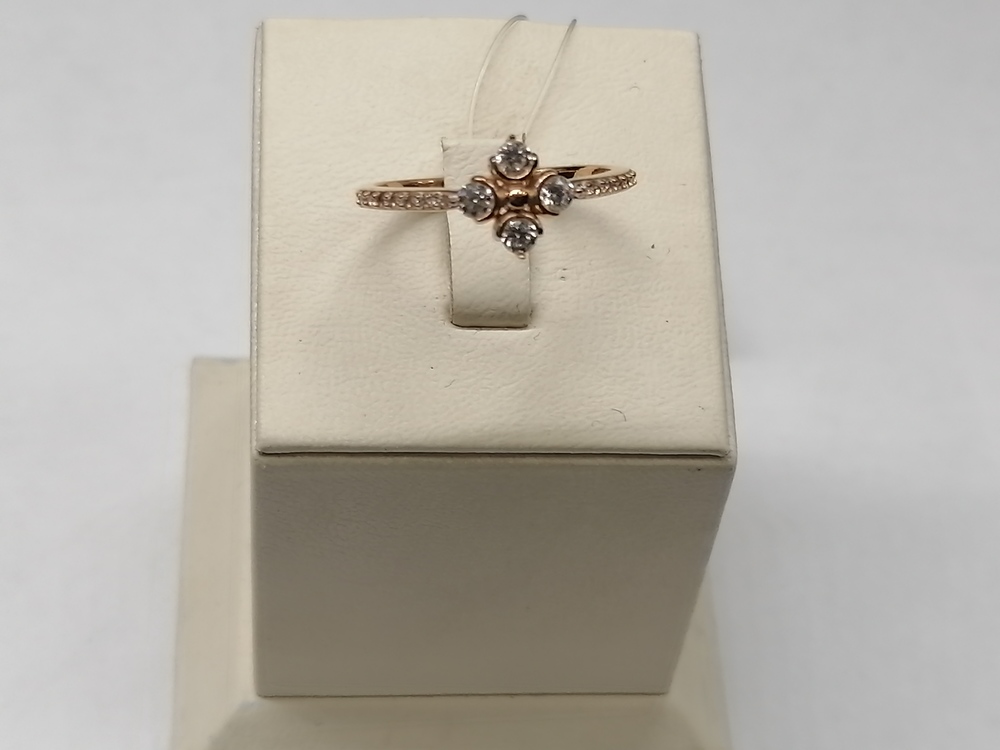 КОЛЬЦО С КАМНЯМИ (Au 585)