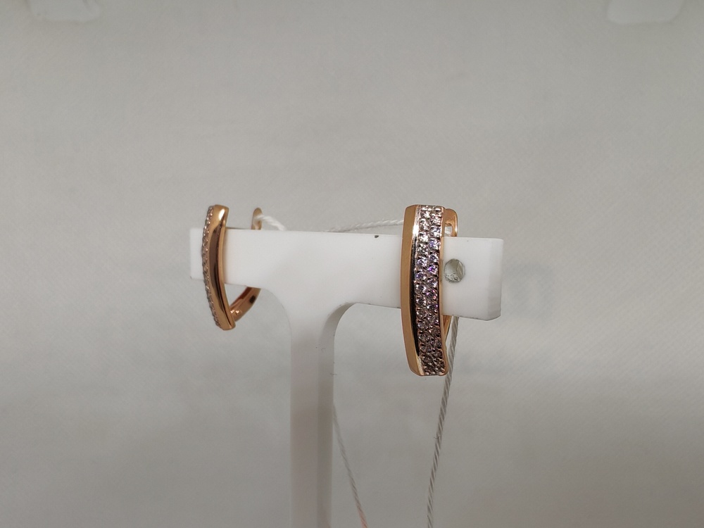 СКМИ585 СЕРЬГИ С КАМНЯМИ (Au 585)