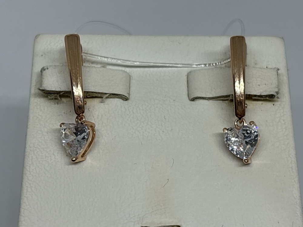 СЕРЬГИ С КАМНЕМ (Au 585)