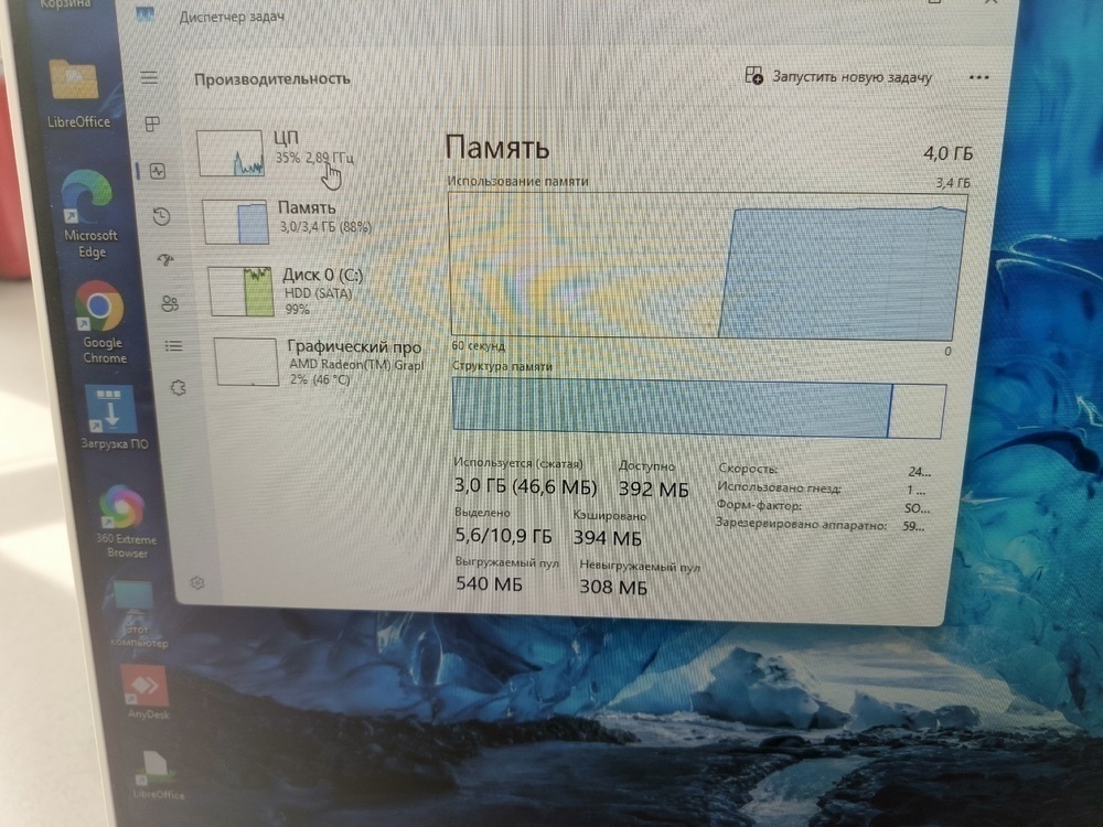 Моноблок HP; Silver 3050U, AMD Radeon (TM) Graphics, 4 Gb, Нет, 1 Tb