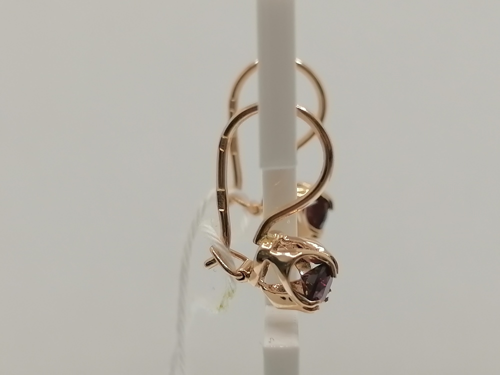 СКМ585 СЕРЬГИ С КАМНЕМ (Au 585)