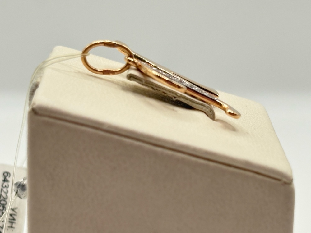 5729 "И" ПОДВЕСКА БУКВА И с камнями (Au 585)