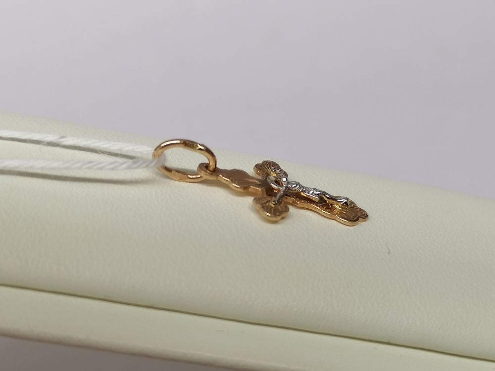 ПОДКБК585 ПОДВЕСКА КРЕСТ БЕЗ КАМНЯ (Au 585)