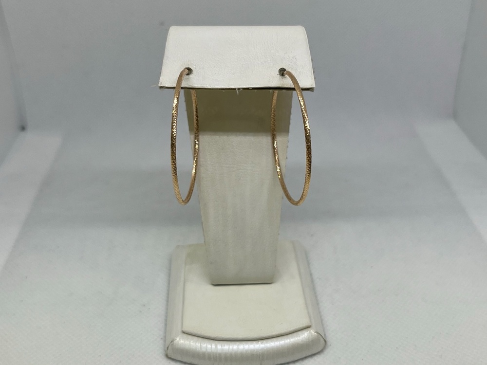 СЕРЬГИ КОНГО Рифленые (Au 585)