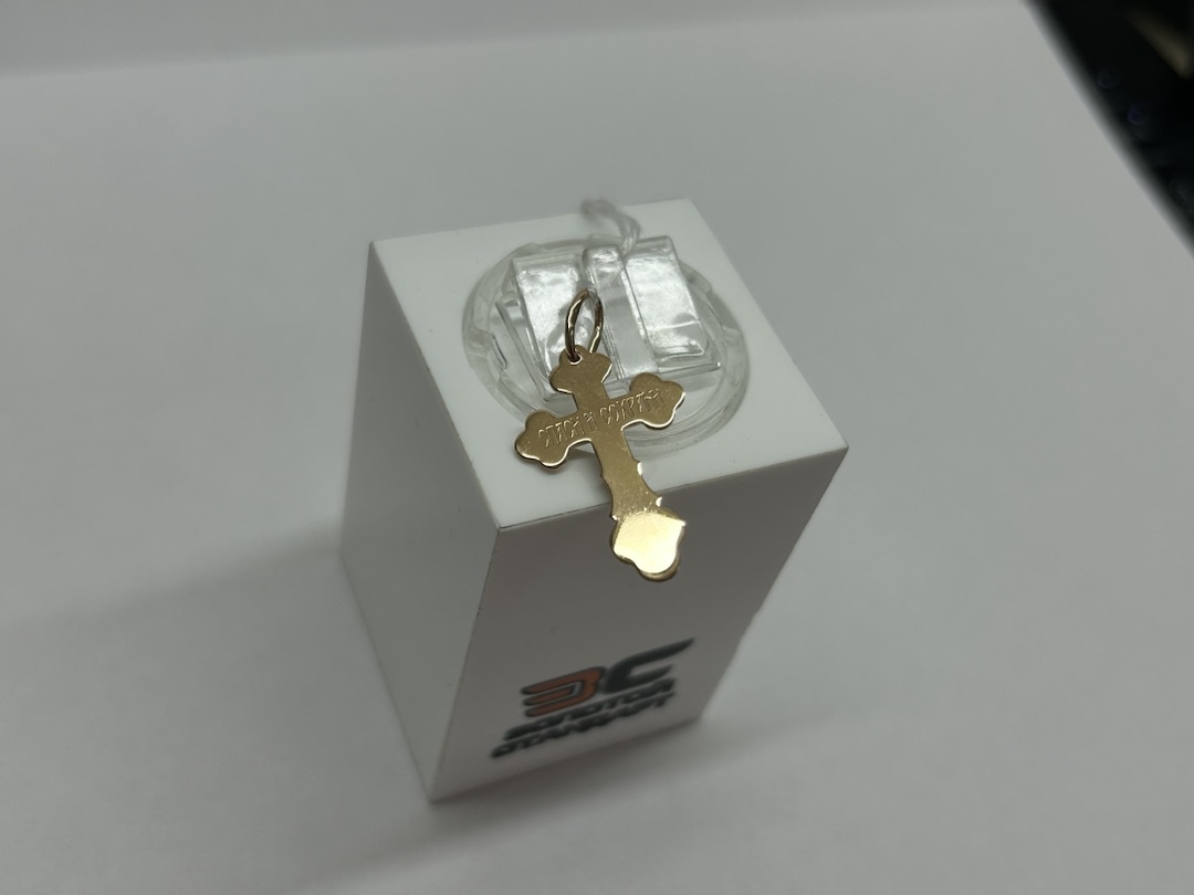 ПОДВЕСКА КРЕСТ БЕЗ КАМНЯ (Au 585)