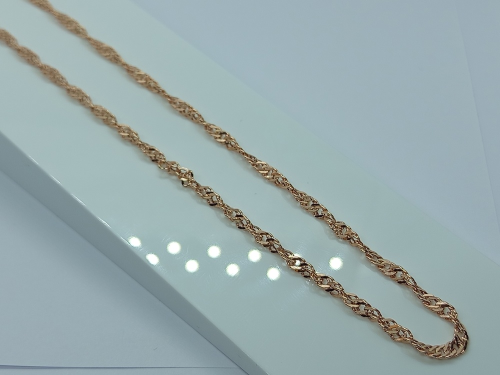 ЦЕПЬ ПУСТОТЕЛАЯ Сингапур (Au 585)