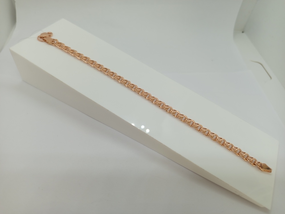 7080200П-18 БРАСЛЕТ ПУСТОТЕЛЫЙ Бисмарк (Au 585)