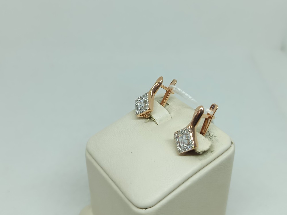 СКМИ585 СЕРЬГИ С КАМНЯМИ (Au 585)