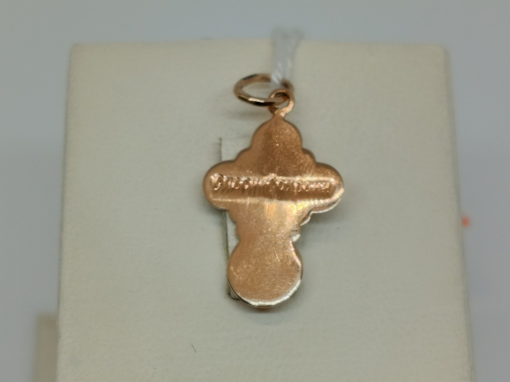 ПОДКБК585 ПОДВЕСКА КРЕСТ БЕЗ КАМНЯ (Au 585)