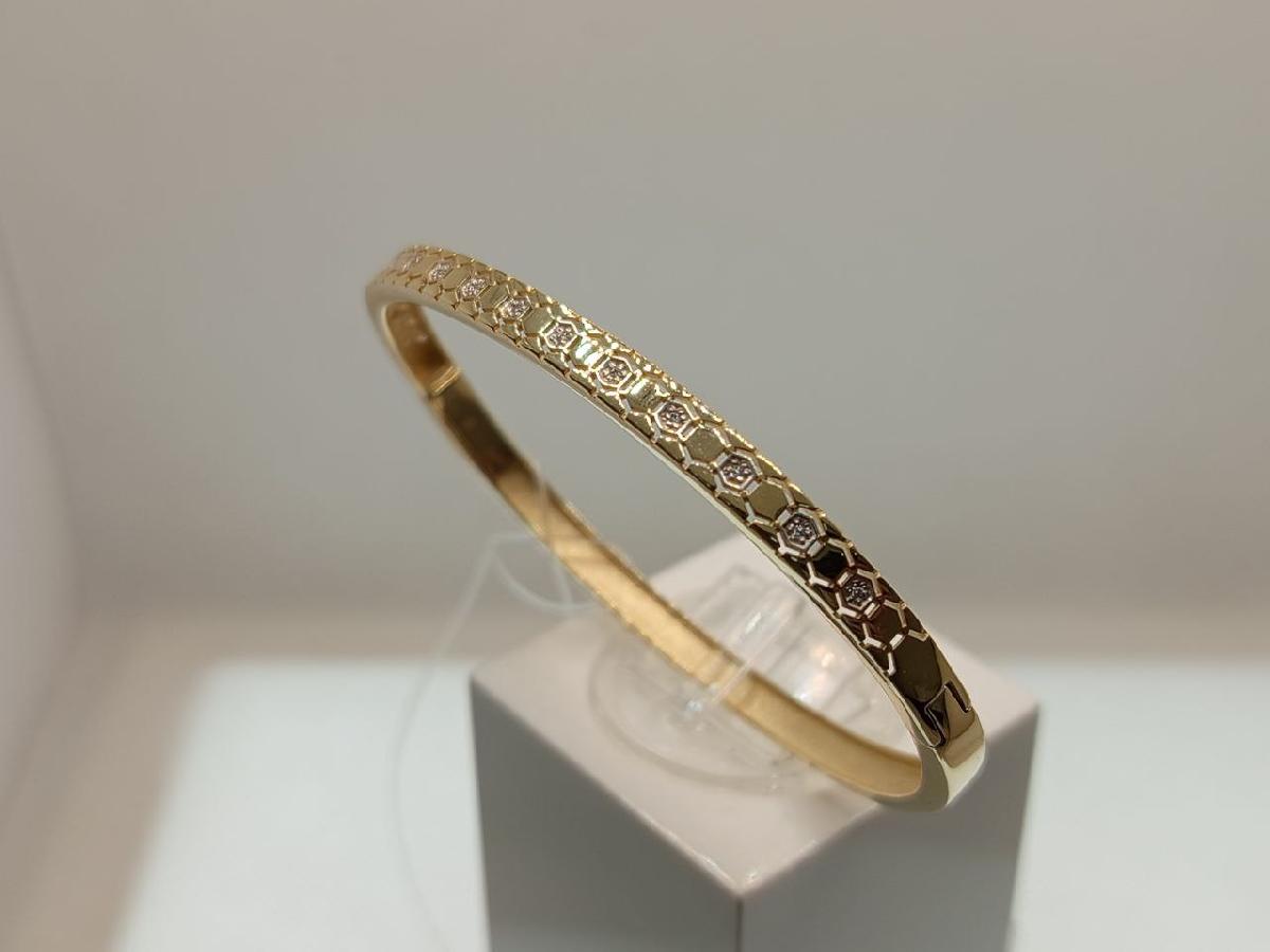 БРАСЛЕТ ЖЕСТКИЙ с камнями (Au 585)