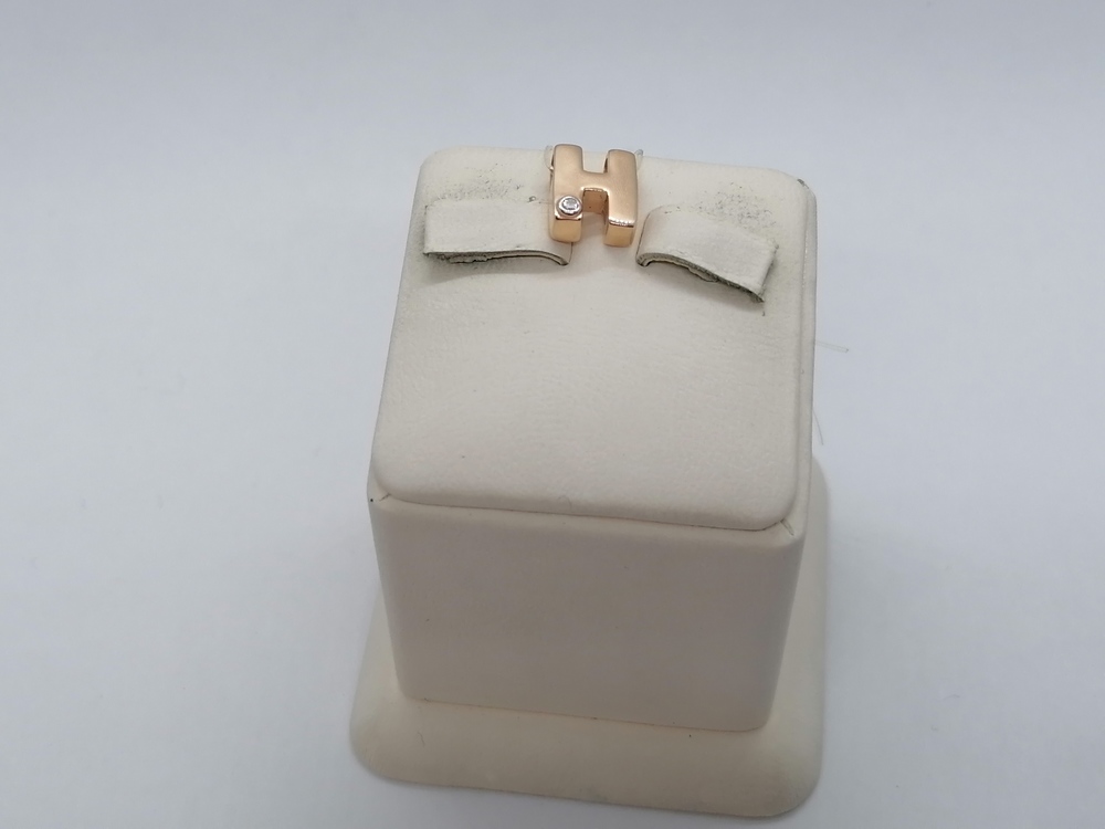 04-63-0083-00 ПОДВЕСКА БУКВА Н с камнем (Au 585)