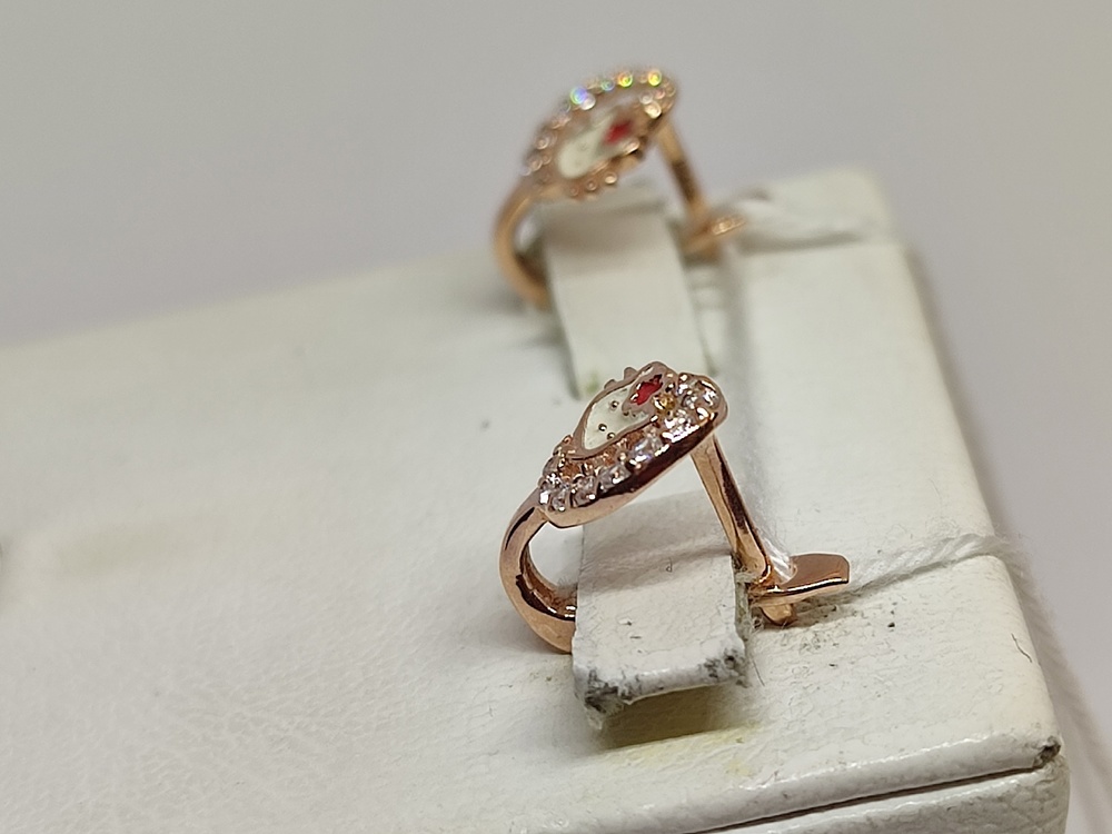 СКМИ585 СЕРЬГИ С КАМНЯМИ (Au 585)