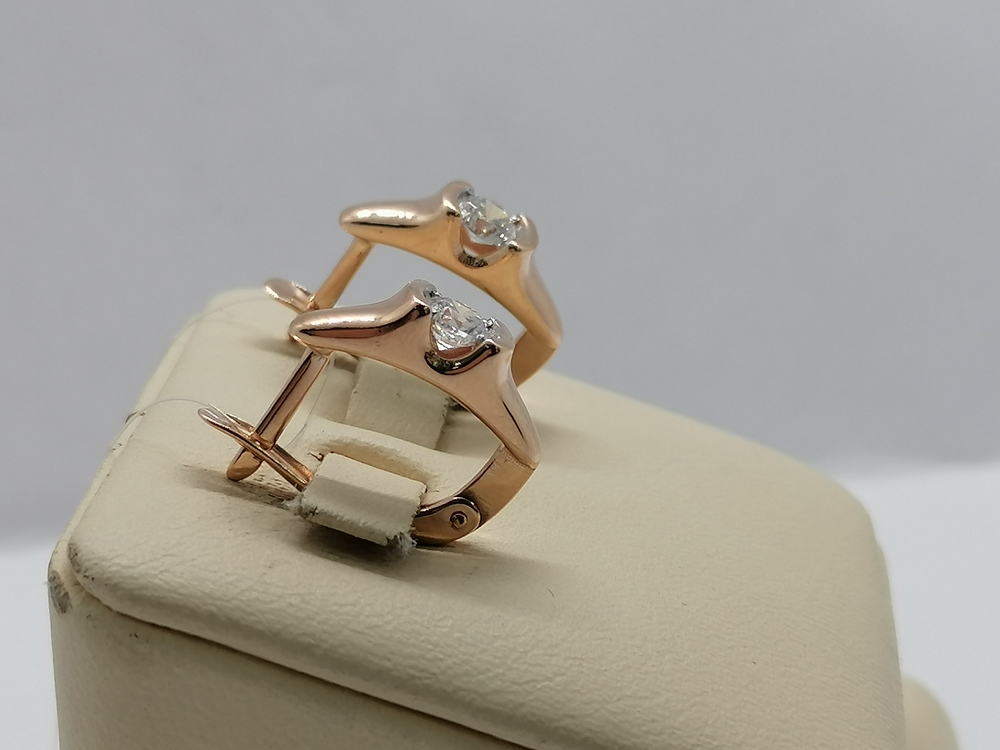 СЕРЬГИ С КАМНЕМ (Au 585)