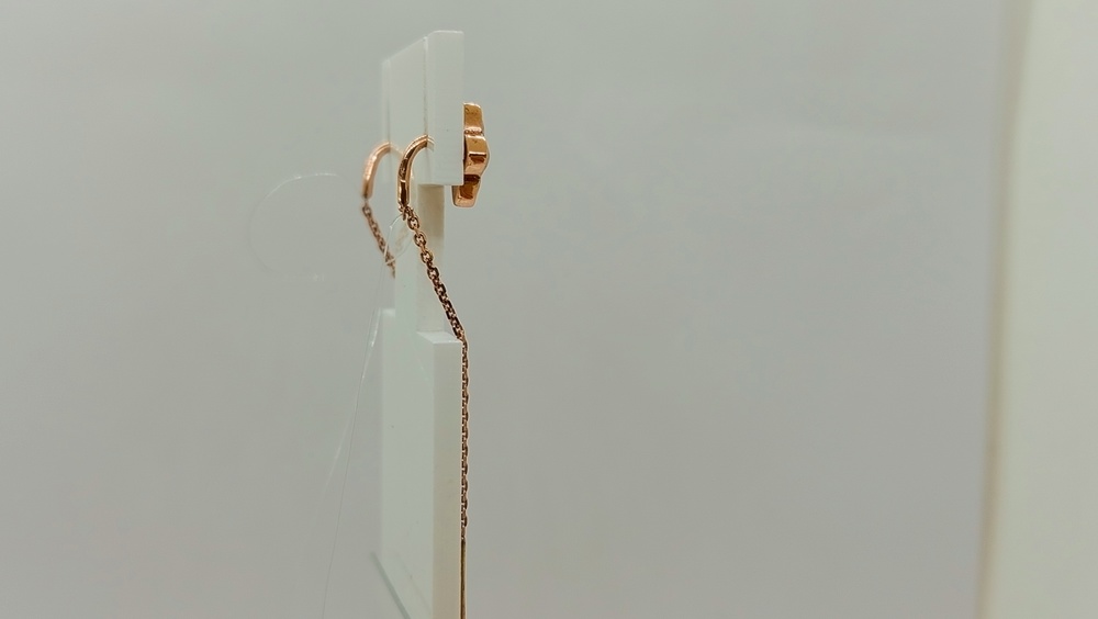 СЕРЬГИ ПРОДЕВКИ с камнем (Au 585)