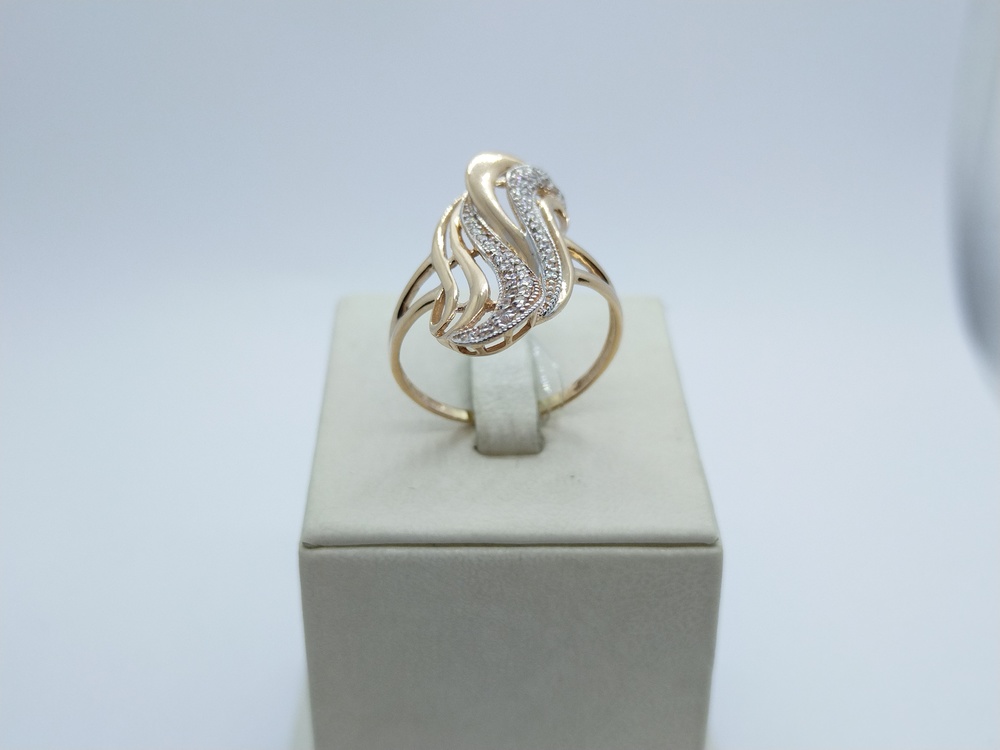 КОЛЬЦО С КАМНЯМИ (Au 585)