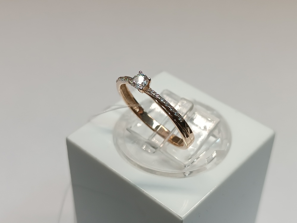 КОЛЬЦО С КАМНЯМИ (Au 585)