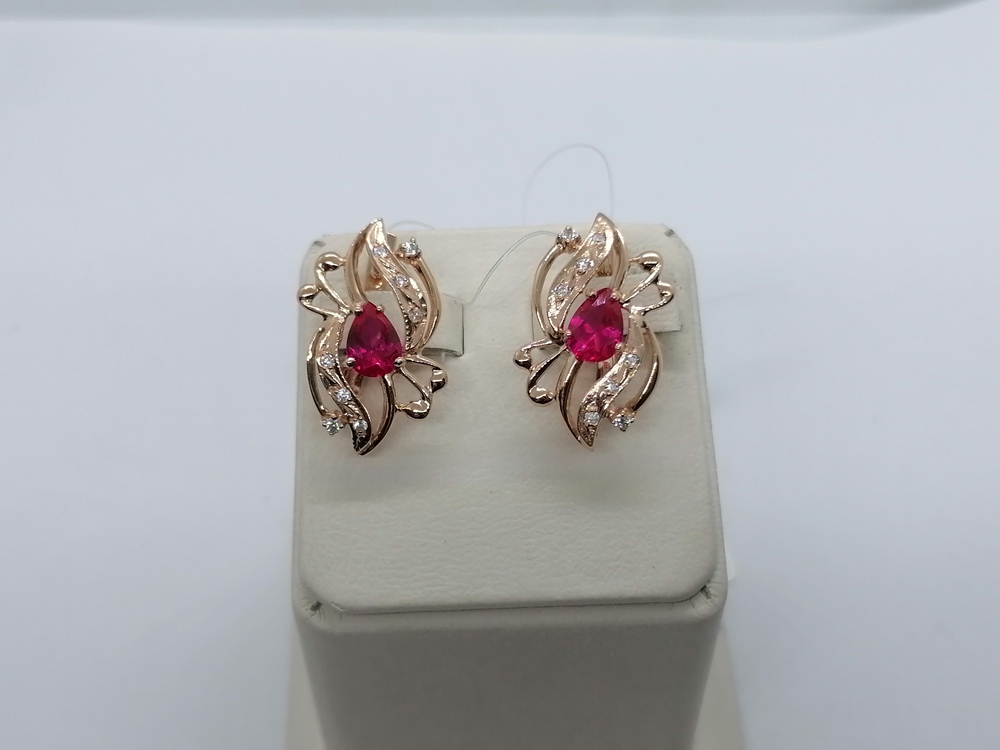 СЕРЬГИ С КАМНЯМИ (Au 585)