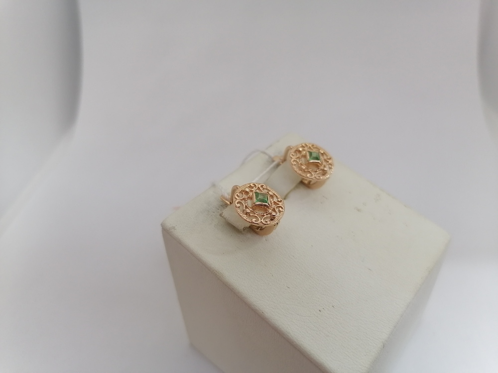 СЕРЬГИ С КАМНЕМ (Au 585)