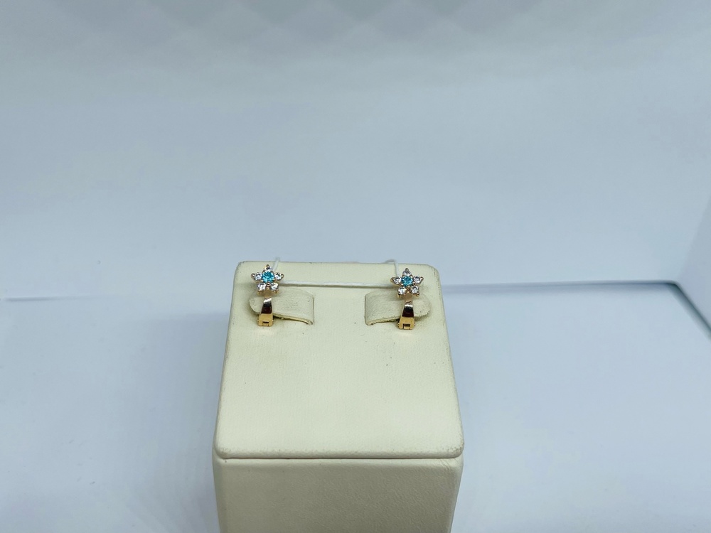 СКМИ585 СЕРЬГИ С КАМНЯМИ (Au 585)
