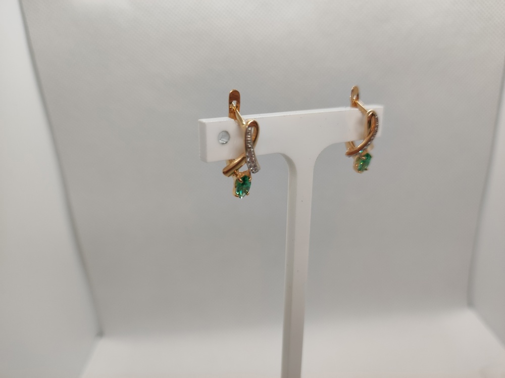 СКМИ585 СЕРЬГИ С КАМНЯМИ (Au 585)