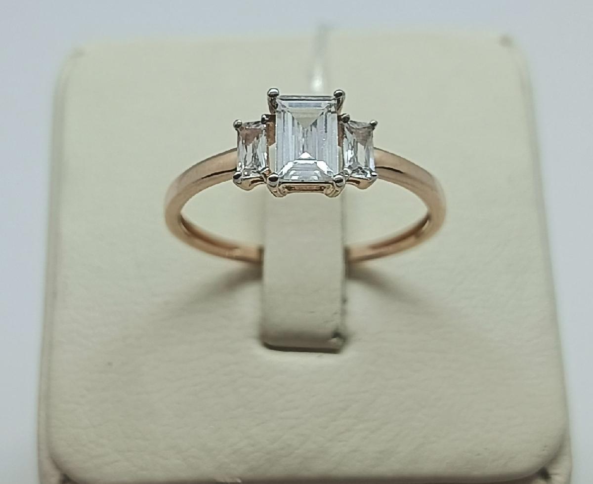 КОЛЬЦО С КАМНЯМИ (Au 585)