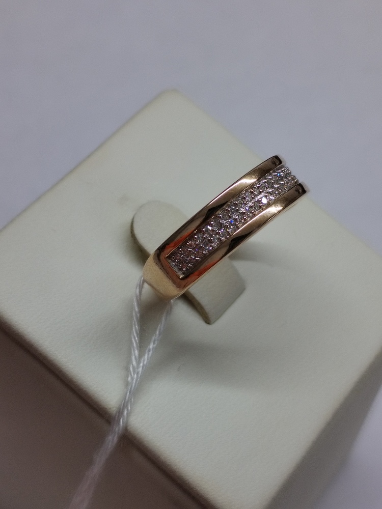 КОЛЬЦО С КАМНЯМИ (Au 585)