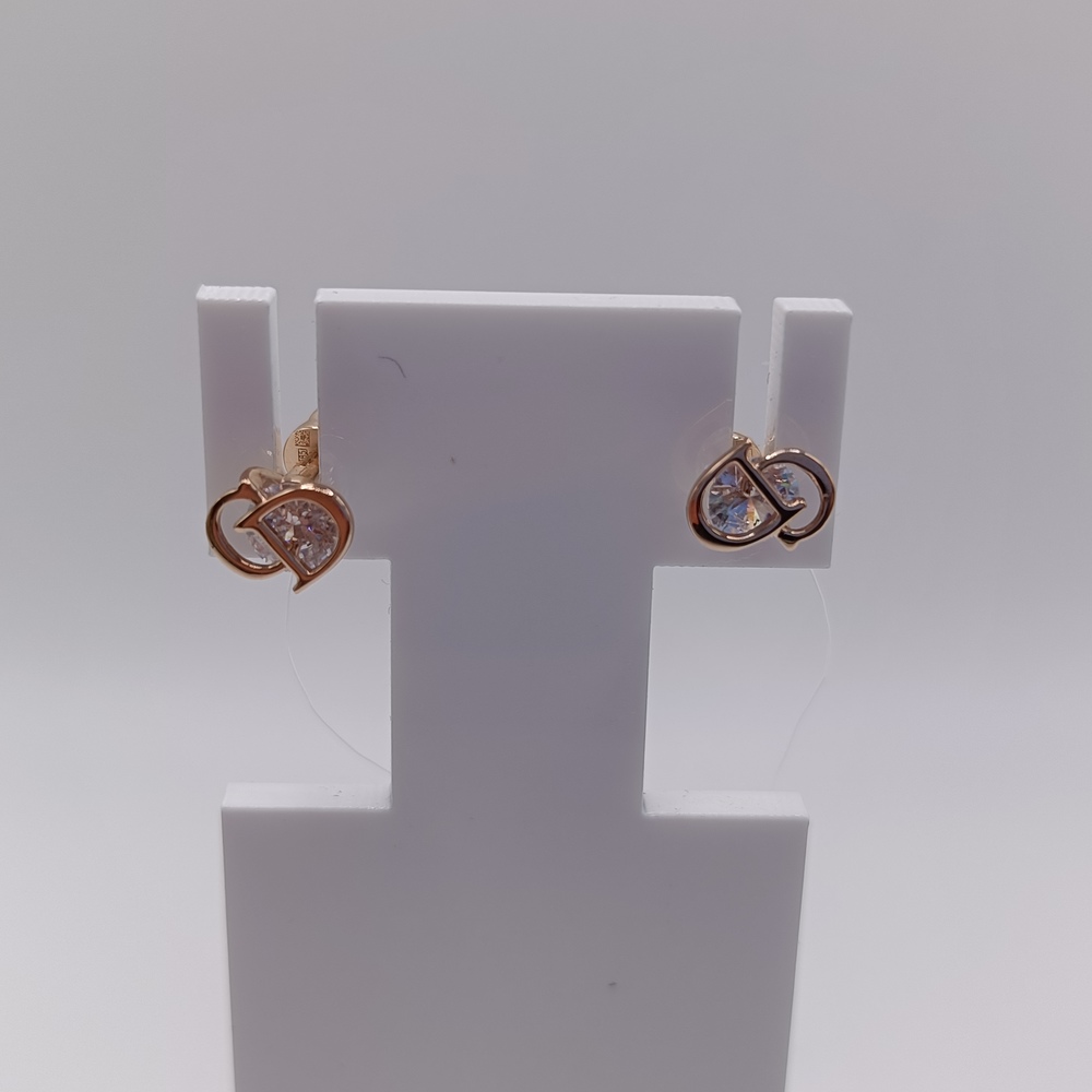 804-02381-10-00-20-00 СЕРЬГИ ПУСЕТЫ с камнем (Au 585)