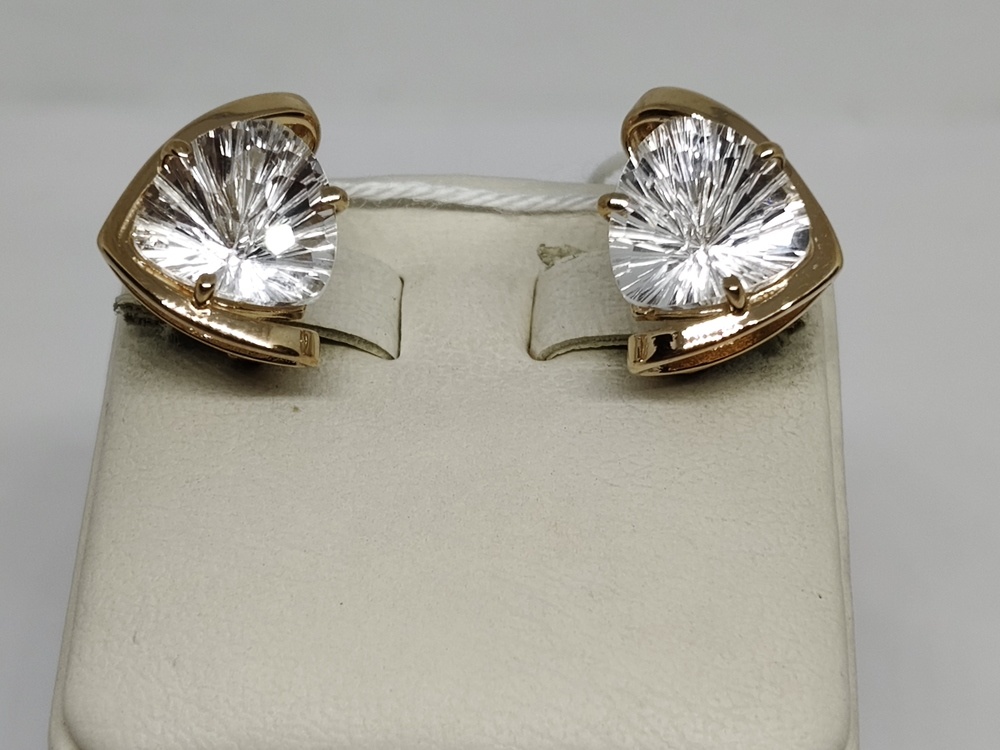 СКМ585 СЕРЬГИ С КАМНЕМ (Au 585)