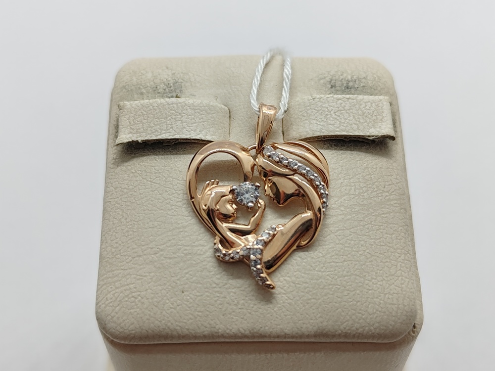 ПОДКМИ585 ПОДВЕСКА С КАМНЯМИ (Au 585)