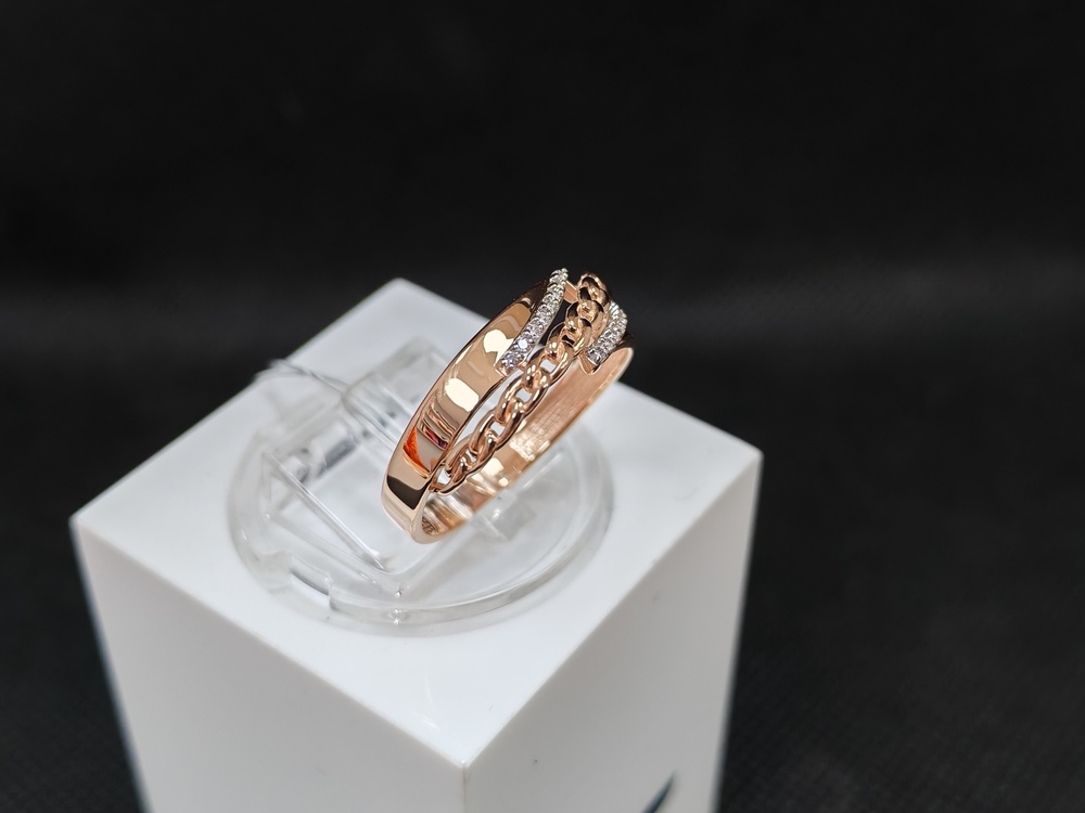 КОЛЬЦО С КАМНЯМИ (Au 585)