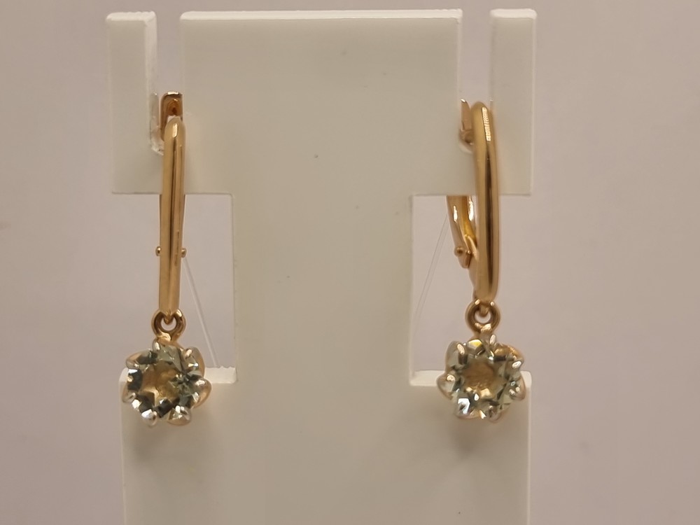 СЕРЬГИ С КАМНЕМ (Au 585)