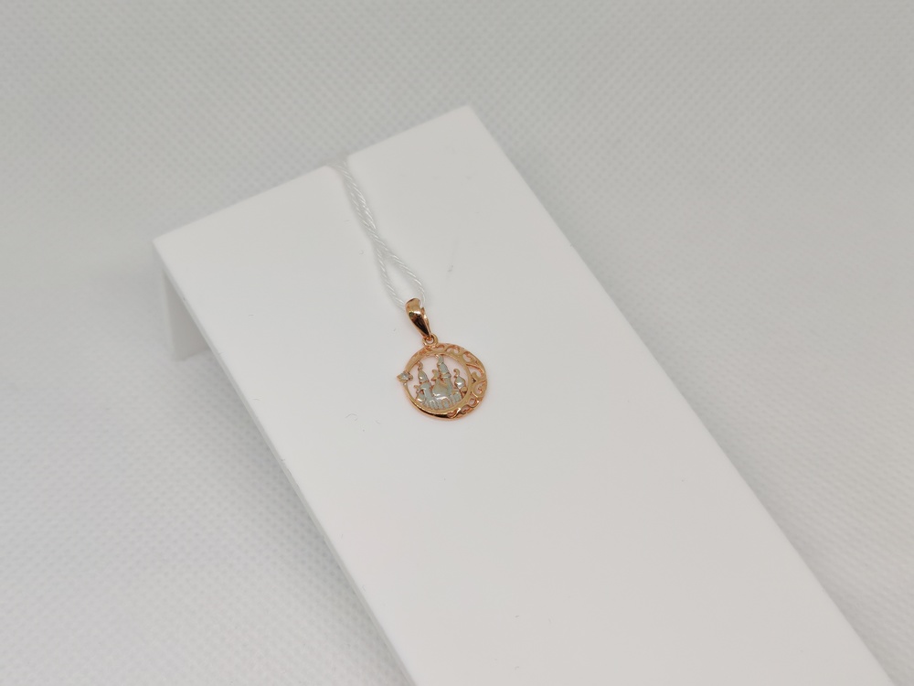 ПОДМКМ585 ПОДВЕСКА МЕЧЕТЬ С КАМНЕМ (Au 585)