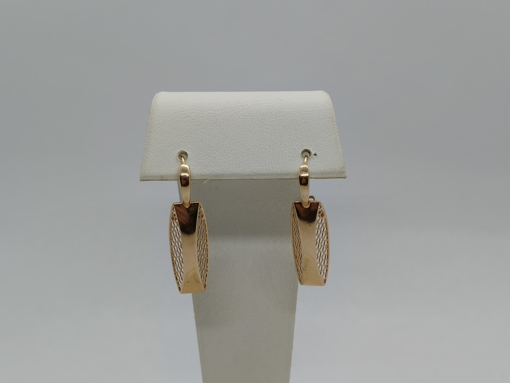 СЕРЬГИ ПЕТЕЛЬКА без камня (Au 585)