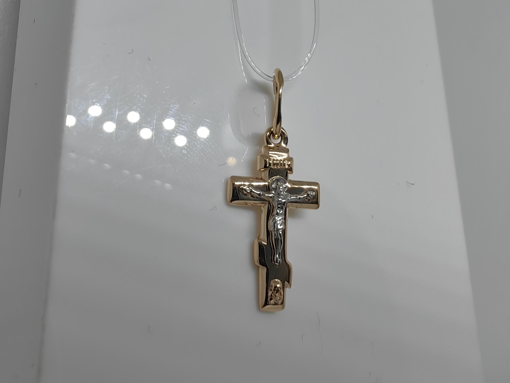 ПОДВЕСКА КРЕСТ без камня (Au 585)
