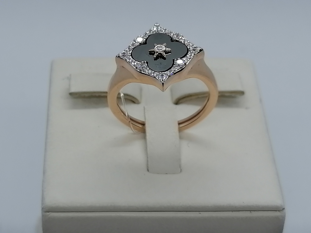 КОЛЬЦО С КАМНЯМИ (Au 585)