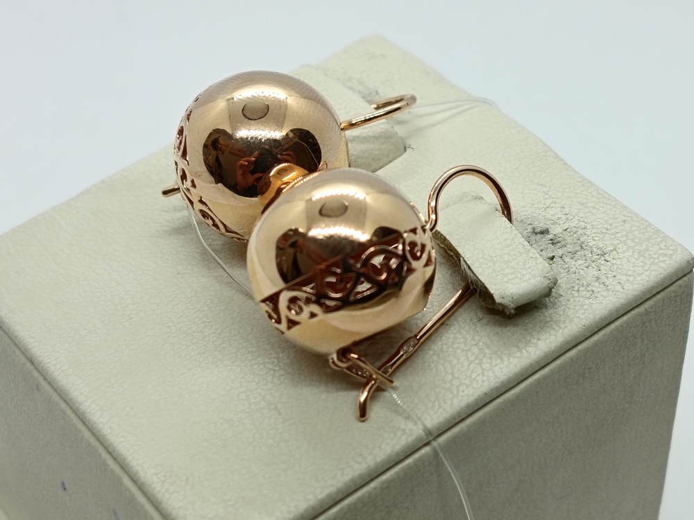 СЕРЬГИ ПЕТЕЛЬКА без камня (Au 585)