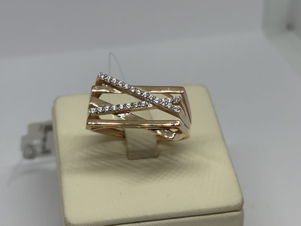 КОЛЬЦО С КАМНЯМИ (Au 585)