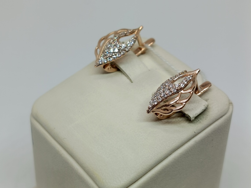 СКМИ585 СЕРЬГИ С КАМНЯМИ (Au 585)