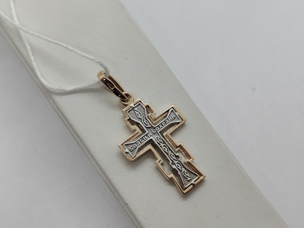 ПОДВЕСКА КРЕСТ БЕЗ КАМНЯ (Au 585)
