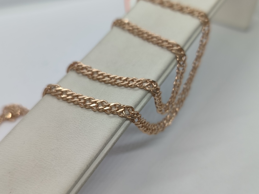 ЦЕПЬ ПУСТОТЕЛАЯ Ромб двойной (Au 585)