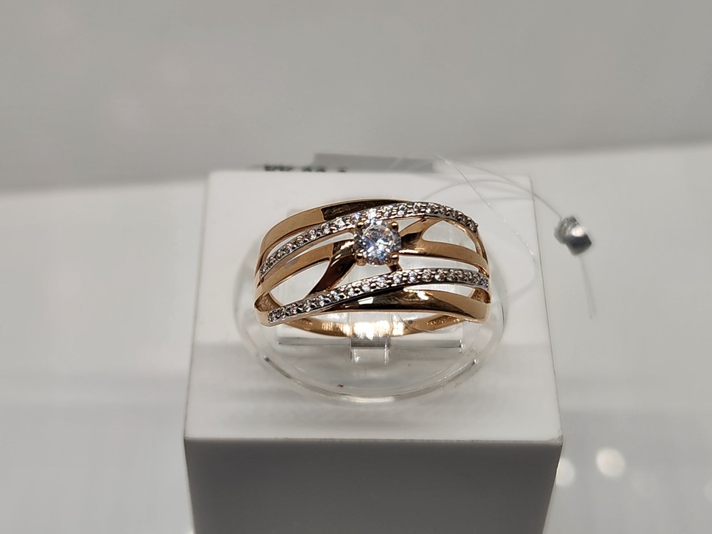 КОЛЬЦО С КАМНЯМИ (Au 585)