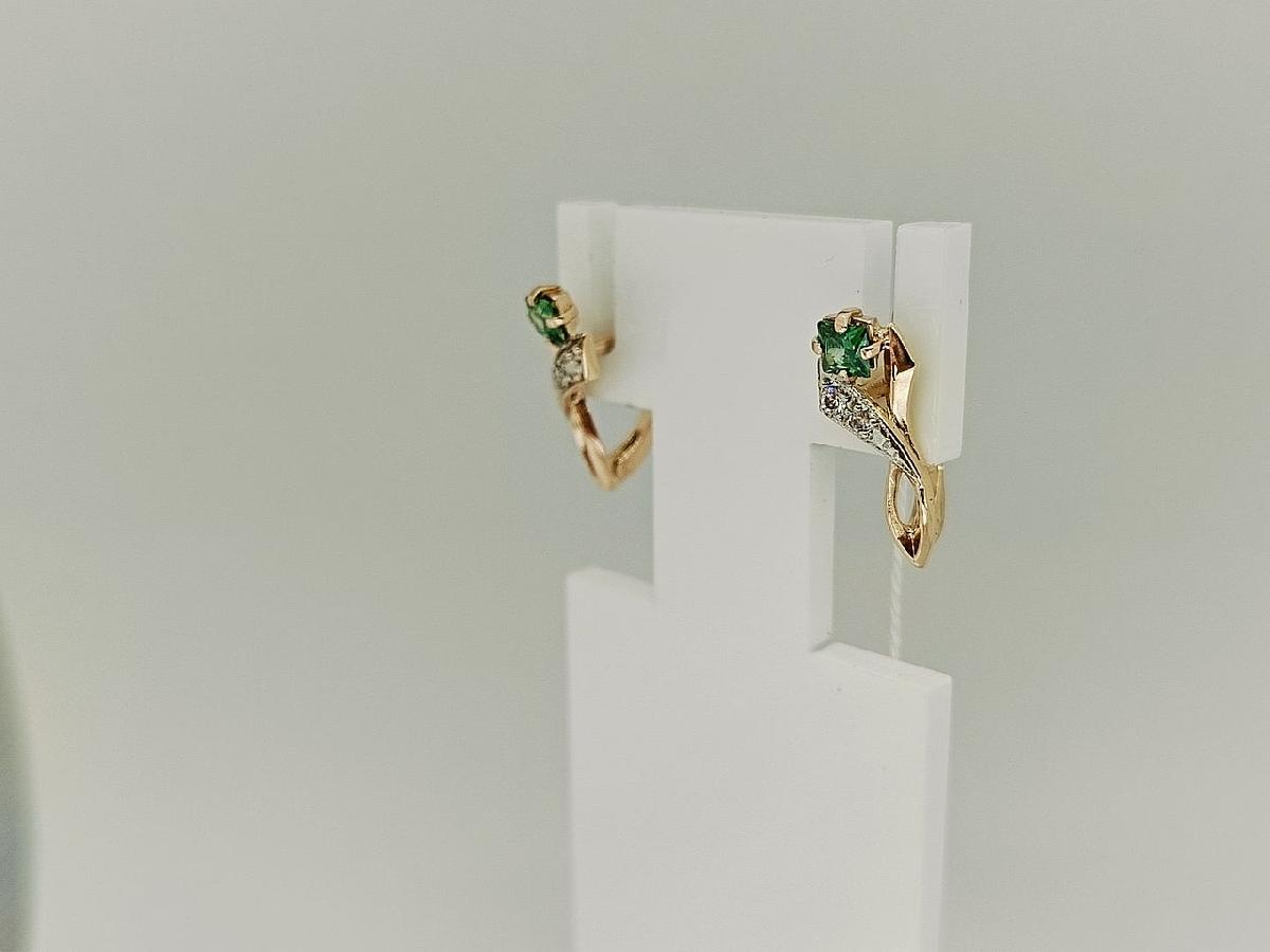 СКМИ585 СЕРЬГИ С КАМНЯМИ (Au 585)