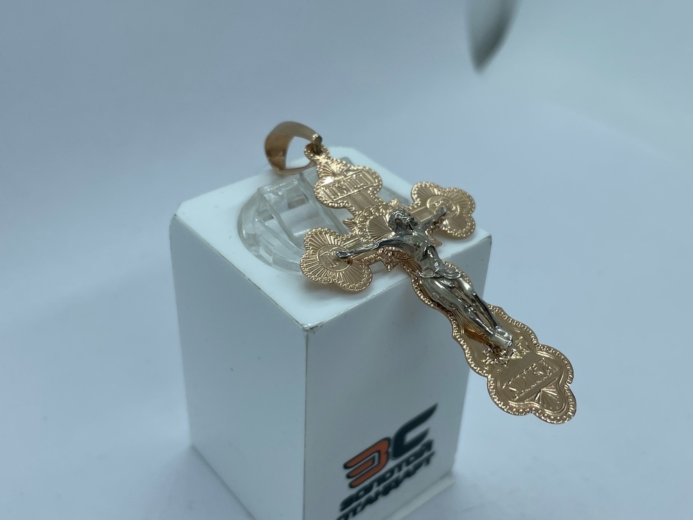 810-00250-10-00-00-02 ПОДВЕСКА КРЕСТ без камня (Au 585)