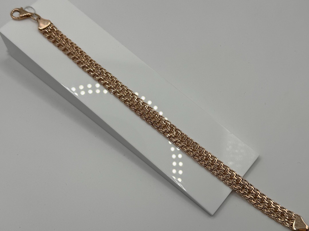 БЛБ585 БРАСЛЕТ ПОЛНОВЕСНЫЙ Бисмарк (Au 585)