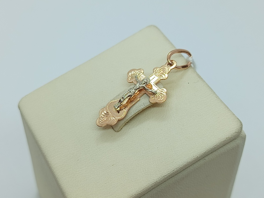 ПОДКБК585 ПОДВЕСКА КРЕСТ БЕЗ КАМНЯ (Au 585)