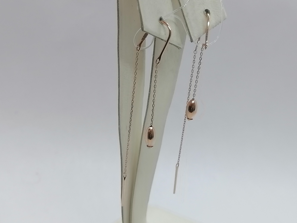 СЕРЬГИ ПРОДЕВКИ без камня (Au 585)